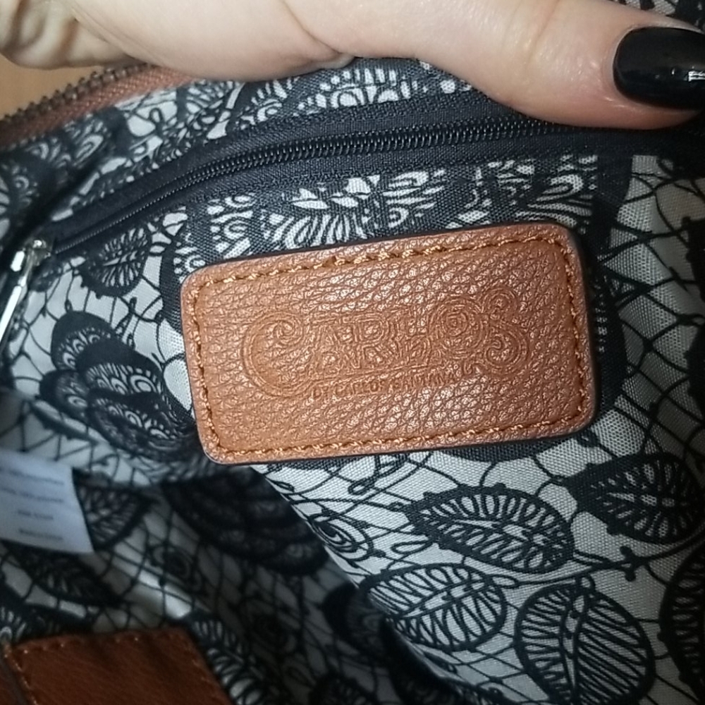 Carlos Santana veagan Leather clutch - Picture 8 of 11